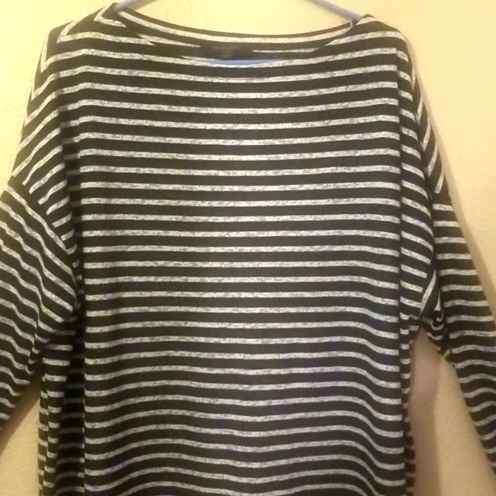 All saints women's oversized long sleeved cotton shirt